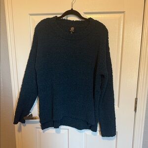 Bobeau Textured Navy Sweater